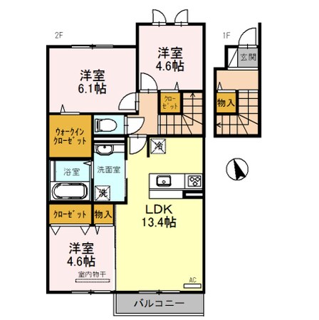 セジュール　ウワトの物件間取画像